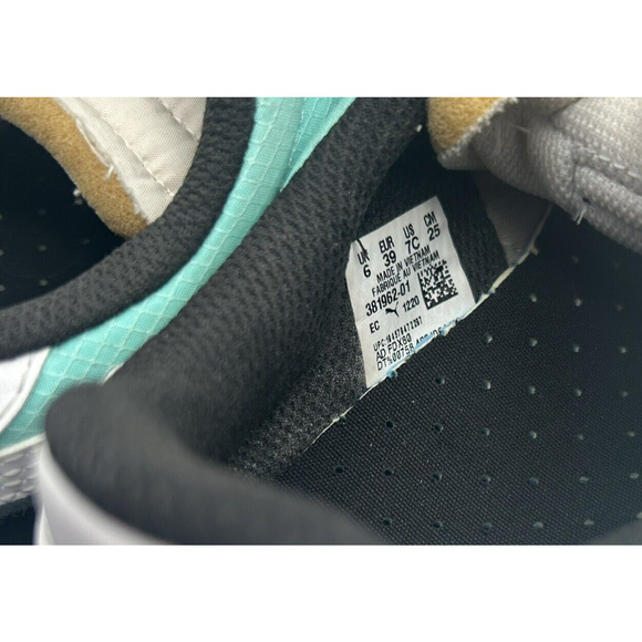 PUMA Youth 7 C Future Rider Spring Shoes Black/Pink/Teal 381962-01 kids - Picture 4 of 5